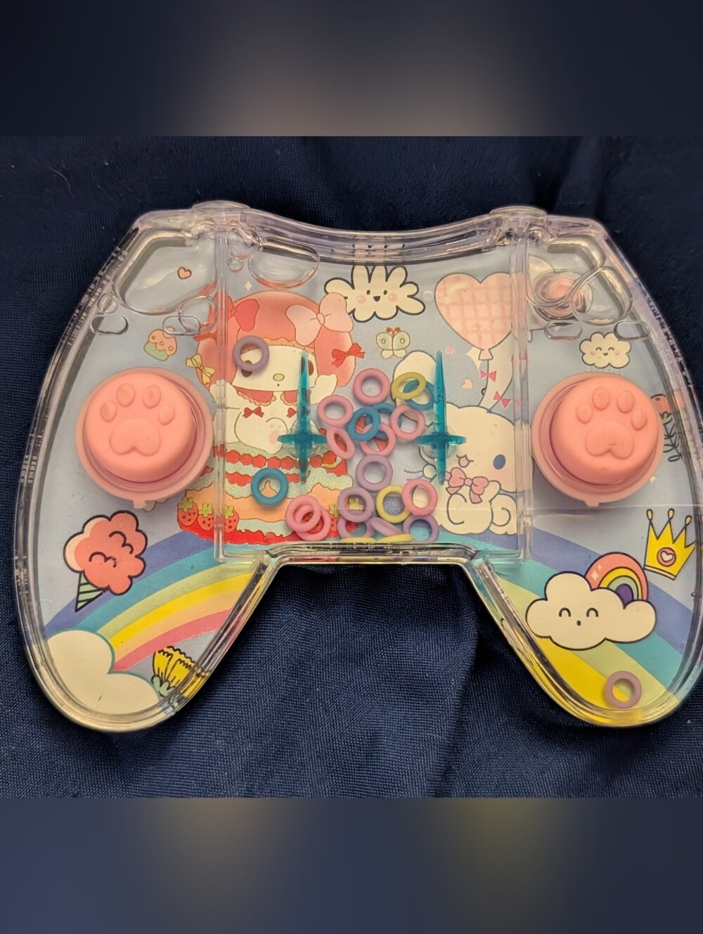 Sanrio Pink Rainbow Water Ring  Game Controller Toy